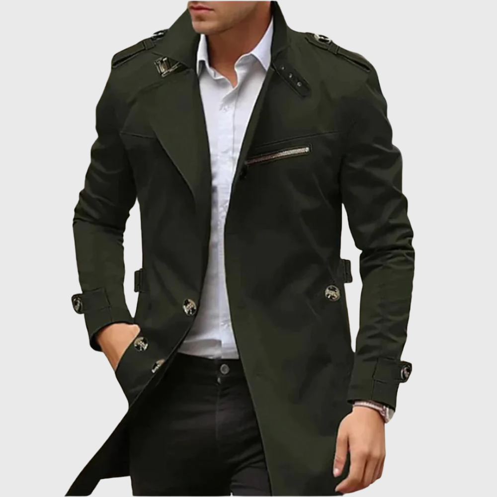 Adam™ | Wodoodporny płaszcz męski typu trencz